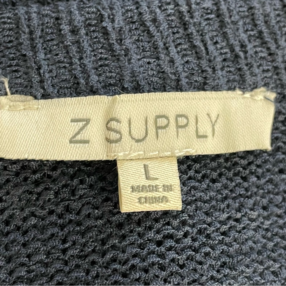 Z Supply | Navy Blue White Vacay Graphic Relaxed Sweater - Picture 6 of 8